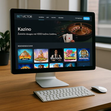 BetVictor - Desktop dizaino vaizdas